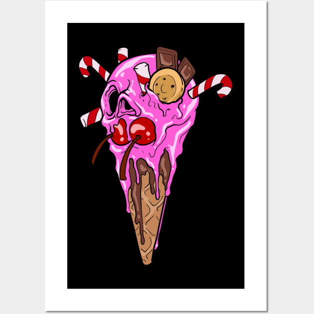 Goth Ice Cream - Witchcraft Occult Candy Gift Wall Art by biNutz